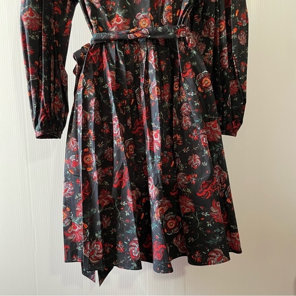 Diane Von Furstenberg Barbe Puffed Sleeves Mini Wrap Dress Punk Flower S… - Picture 11 of 16